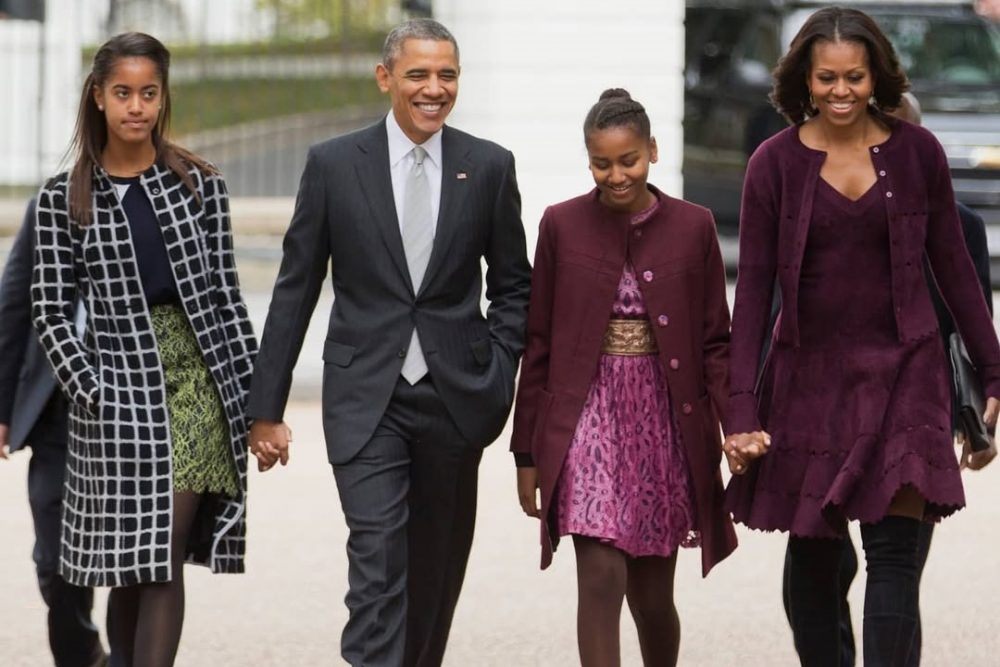 Michelle Obama shares her challenges of raising Malia and Sasha in the White House.